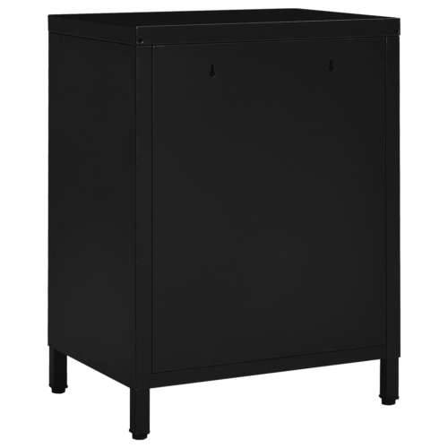 Noćni ormarići 2 kom crni 40 x 30 x 54,5 cm od čelika i stakla - Crna 2 Cijena