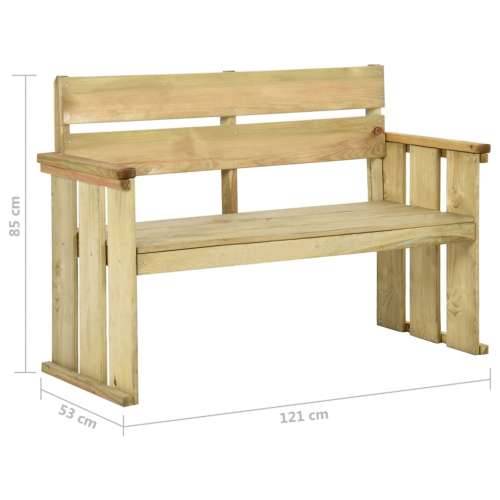Vrtna klupa 121 cm od impregnirane borovine - 121 x 53 x 85 cm 1 Cijena