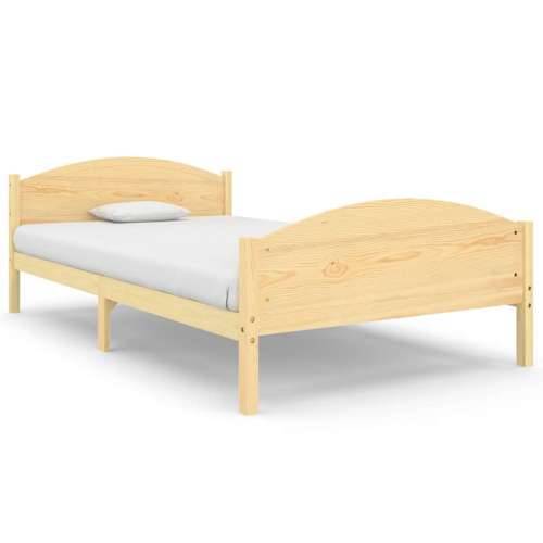 Okvir za krevet od masivne borovine 120 x 200 cm - Smeđa 120 x 200 cm Cijena