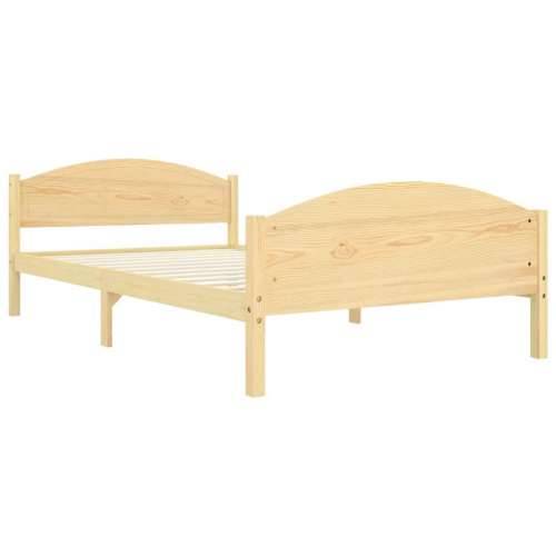 Okvir za krevet od masivne borovine 120 x 200 cm - Smeđa 120 x 200 cm Cijena