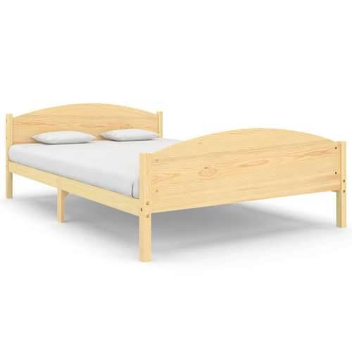 Okvir za krevet od masivne borovine 140 x 200 cm - Smeđa 140 x 200 cm Cijena