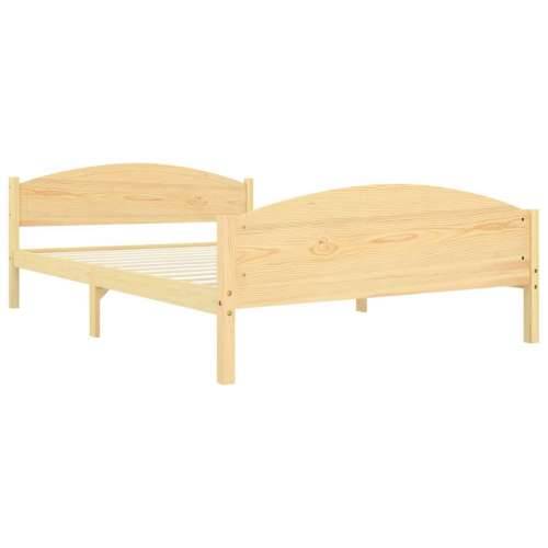 Okvir za krevet od masivne borovine 160 x 200 cm - Smeđa 160 x 200 cm Cijena