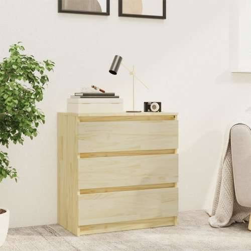 Noćni ormarić 60 x 36 x 64 cm od masivne borovine - Prirodna 1 Cijena