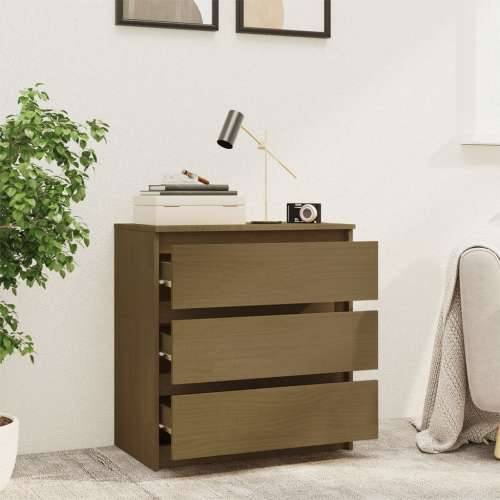 Noćni ormarić smeđa boja meda 60x36x64 cm od masivne borovine - boja meda 1 Cijena