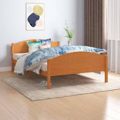 Okvir za krevet od masivne borovine boja meda 120 x 200 cm  - boja meda 120 x 200 cm Cijena