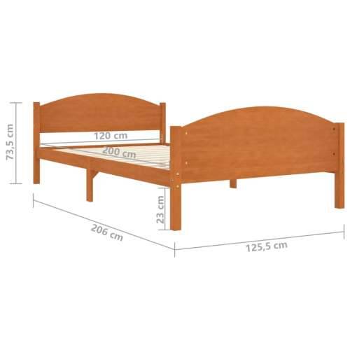 Okvir za krevet od masivne borovine boja meda 120 x 200 cm  - boja meda 120 x 200 cm Cijena
