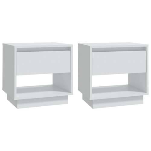 Noćni ormarići 2 kom bijeli 45x34x44 cm konstruirano drvo - Bijela 2 Cijena