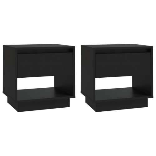 Noćni ormarići 2 kom crni 45x34x44 cm konstruirano drvo - Crna 2 Cijena