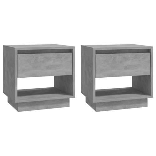 Noćni ormarići 2 kom boja betona 45x34x44 cm konstruirano drvo - Beton siva 2 Cijena