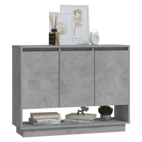 Komoda siva boja betona 97x31x75 cm od konstruiranog drva - Beton siva 1 Cijena