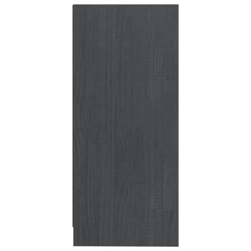 Bočni ormarić sivi 35,5 x 33,5 x 76 cm od masivne borovine - Siva 1 Cijena