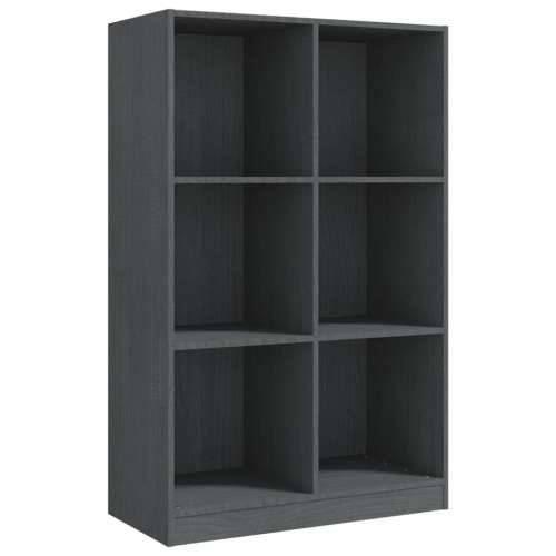 Ormarić za knjige sivi 70x33x110 cm od masivne borovine - Siva 1 Cijena