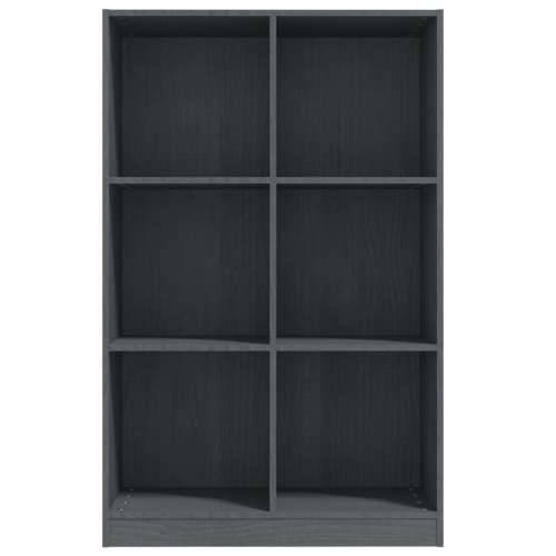 Ormarić za knjige sivi 70x33x110 cm od masivne borovine - Siva 1 Cijena
