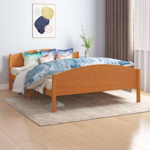 Okvir za krevet od masivne borovine boja meda 160 x 200 cm - boja meda 160 x 200 cm Cijena