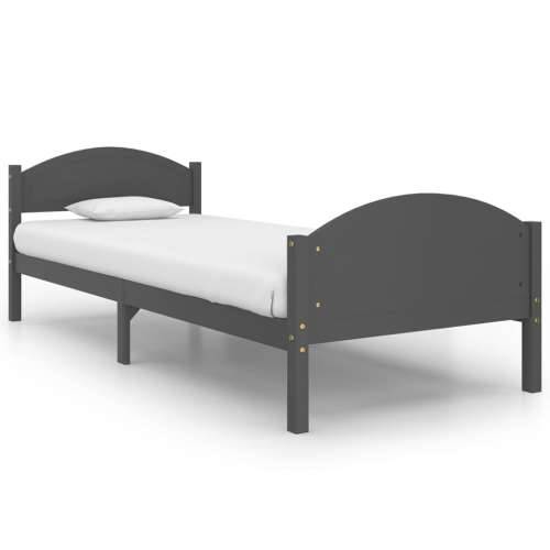 Okvir za krevet od masivne borovine tamnosivi 100 x 200 cm - Tamno siva 100 x 200 cm Cijena