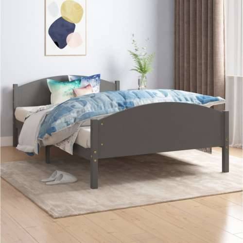 Okvir za krevet od masivne borovine tamnosivi 120 x 200 cm - Tamno siva 120 x 200 cm Cijena