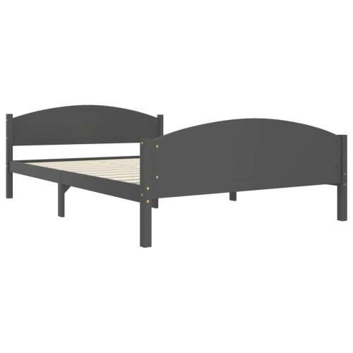 Okvir za krevet od masivne borovine tamnosivi 160 x 200 cm Tamno siva 160 x 200 cm Cijena