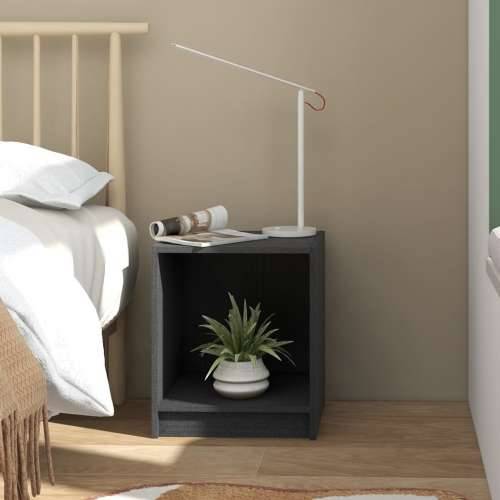 Noćni ormarići 2 kom sivi 35,5 x 33,5 x 41,5 cm od borovine - Siva 2 Cijena