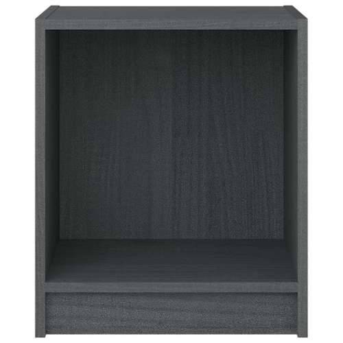 Noćni ormarići 2 kom sivi 35,5 x 33,5 x 41,5 cm od borovine - Siva 2 Cijena