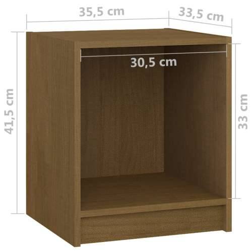 Noćni ormarići 2 kom boja meda 35,5x33,5x41,5 cm od borovine boja meda 2 Cijena