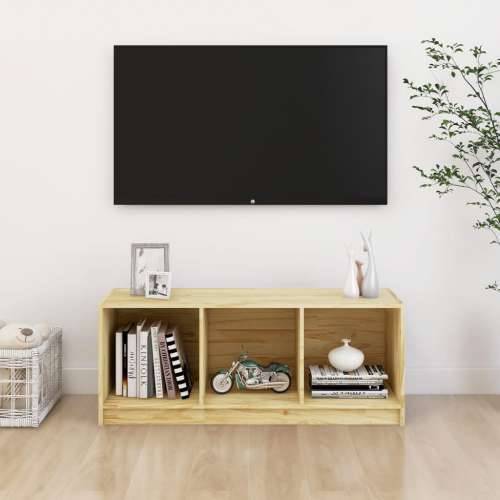 TV ormarić 104 x 33 x 41 cm od masivne borovine - Prirodna 1 Cijena