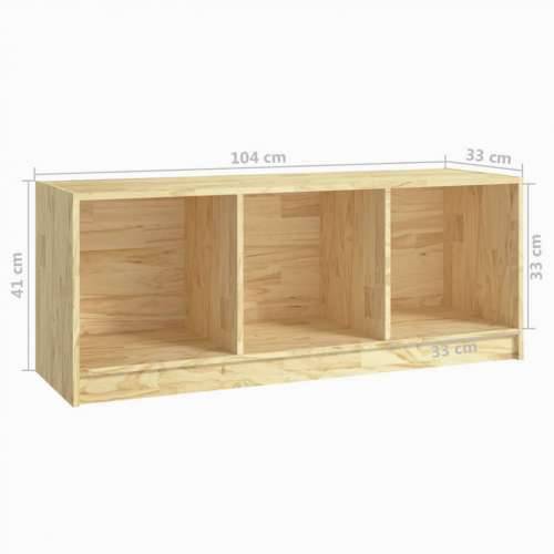 TV ormarić 104 x 33 x 41 cm od masivne borovine - Prirodna 1 Cijena