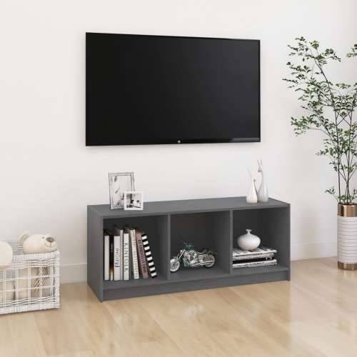 TV ormarić sivi 104 x 33 x 41 cm od masivne borovine - Siva 1 Cijena