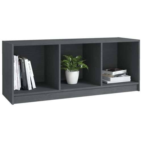TV ormarić sivi 104 x 33 x 41 cm od masivne borovine - Siva 1 Cijena