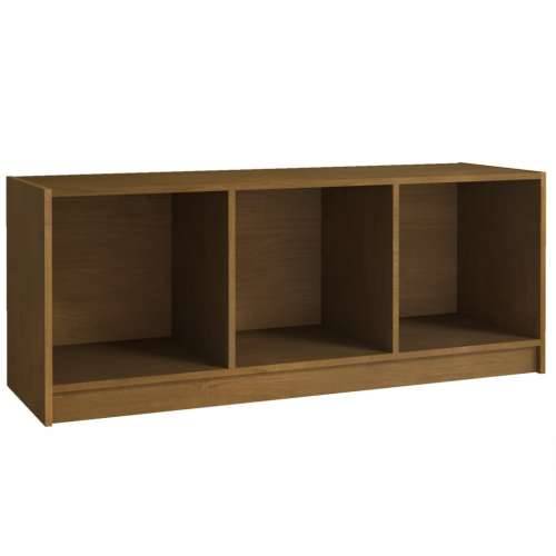 TV ormarić smeđa boja meda 104 x 33 x 41 cm od masivne borovine - boja meda 1 Cijena
