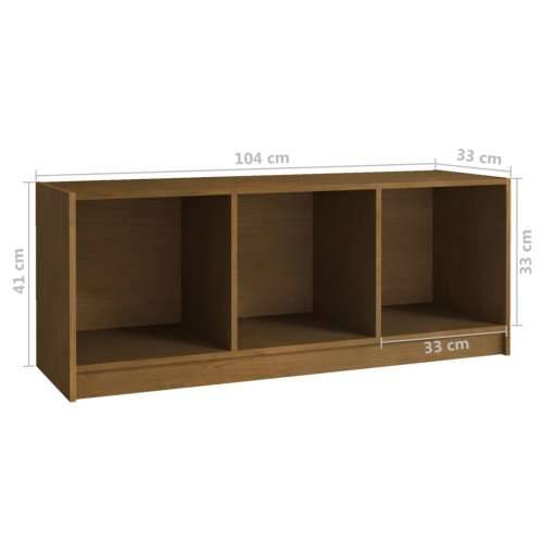 TV ormarić smeđa boja meda 104 x 33 x 41 cm od masivne borovine - boja meda 1 Cijena