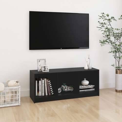 TV ormarić crni 104 x 33 x 41 cm od masivne borovine - Crna 1 Cijena