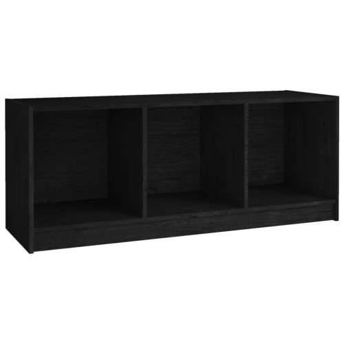 TV ormarić crni 104 x 33 x 41 cm od masivne borovine - Crna 1 Cijena