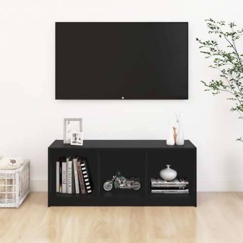 TV ormarić crni 104 x 33 x 41 cm od masivne borovine - Crna 1 Cijena