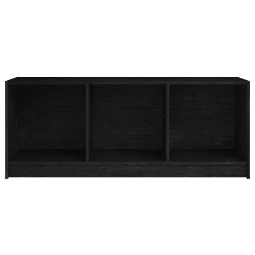 TV ormarić crni 104 x 33 x 41 cm od masivne borovine - Crna 1 Cijena