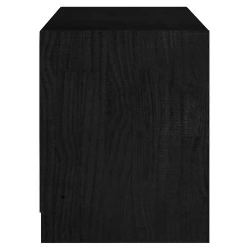 TV ormarić crni 104 x 33 x 41 cm od masivne borovine - Crna 1 Cijena