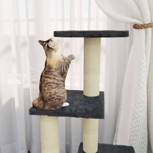 Penjalica za mačke sa stupovima za grebanje tamnosiva 92 cm Cijena