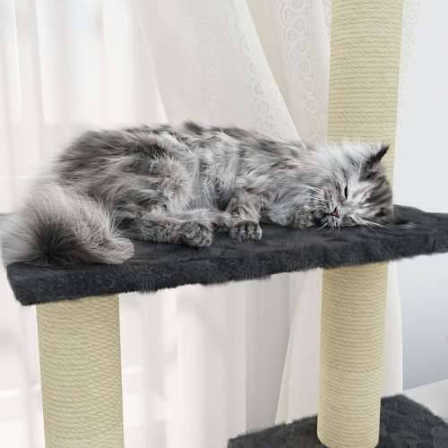 Penjalica za mačke sa stupovima za grebanje tamnosiva 155 cm Cijena