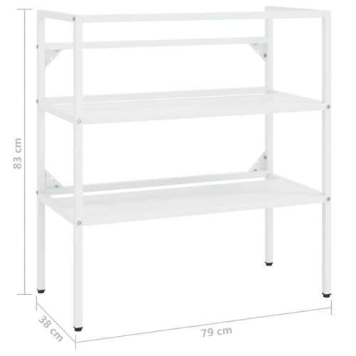 Okvir za kupaonski Lavabo - Umivaonik bijeli 79 x 38 x 83 cm željezni - Bijela 79 x 38 x 83 cm 1 Cijena