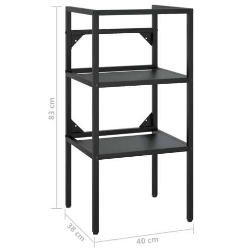 Okvir za kupaonski Lavabo - Umivaonik crni 40 x 38 x 83 cm željezni - Crna 40 x 38 x 83 cm 1 Cijena