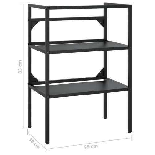 Okvir za kupaonski Lavabo - Umivaonik crni 59 x 38 x 83 cm željezni - Crna 59 x 38 x 83 cm 1 Cijena
