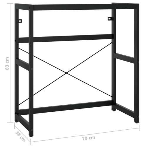 Okvir za kupaonski Lavabo - Umivaonik crni 79 x 38 x 83 cm željezni - Crna 79 x 38 x 83 cm 1 Cijena