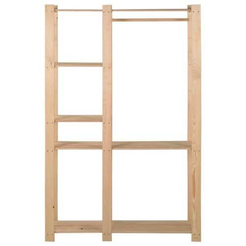 Stalak za odjeću 110 x 38 x 170 cm od masivne borovine Cijena