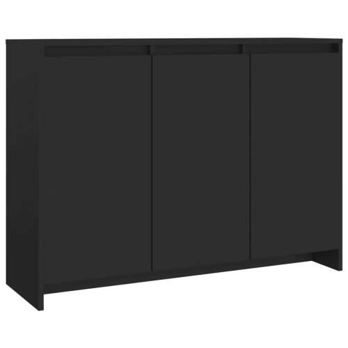Komoda crna 102 x 33 x 75 cm od konstruiranog drva - Crna 1 Cijena