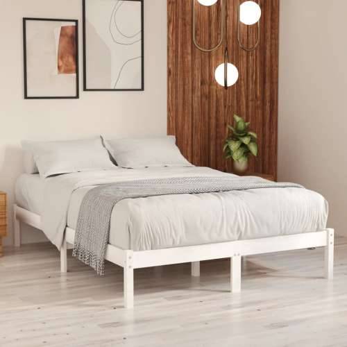 Okvir za krevet od masivne borovine bijeli 140 x 190 cm - Bijela 140 x 190 cm Cijena