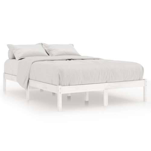 Okvir za krevet od masivne borovine bijeli 140 x 190 cm - Bijela 140 x 190 cm Cijena