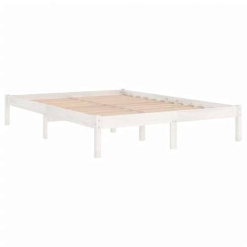 Okvir za krevet od masivne borovine bijeli 140 x 190 cm - Bijela 140 x 190 cm Cijena