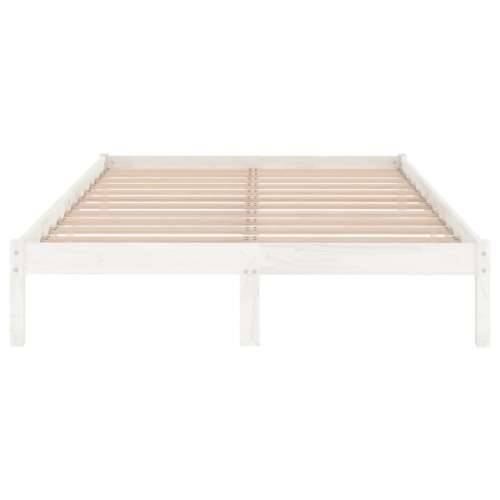 Okvir za krevet od masivne borovine bijeli 140 x 190 cm - Bijela 140 x 190 cm Cijena