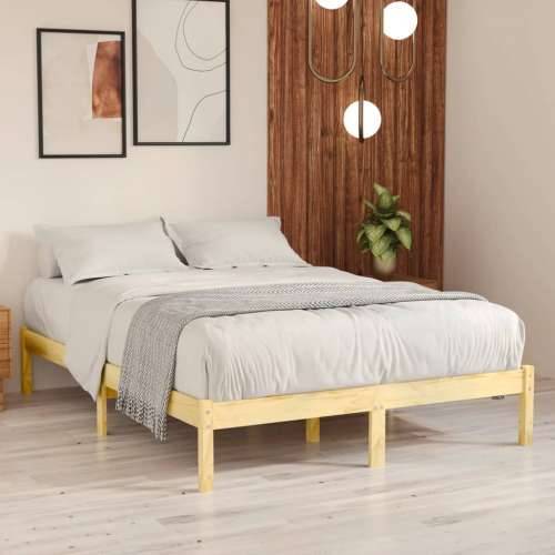 Okvir za krevet od masivne borovine 160 x 200 cm - Prirodna 160 x 200 cm Cijena