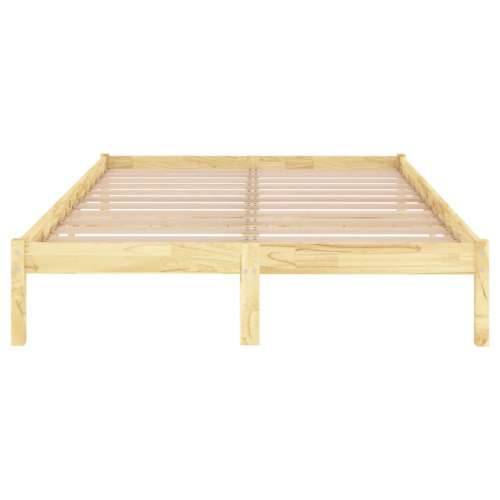 Okvir za krevet od masivne borovine 160 x 200 cm - Prirodna 160 x 200 cm Cijena