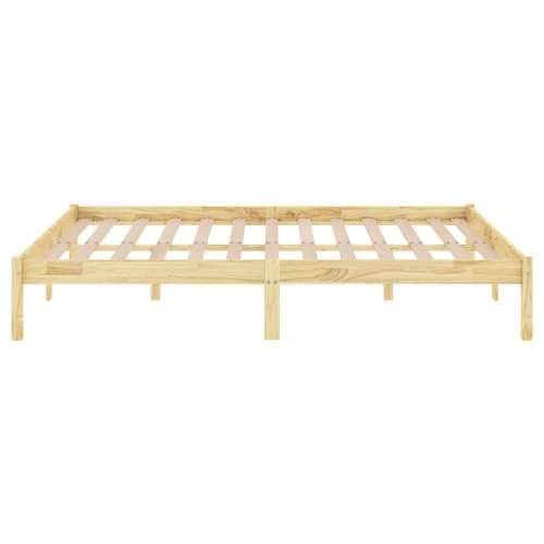 Okvir za krevet od masivne borovine 160 x 200 cm - Prirodna 160 x 200 cm Cijena